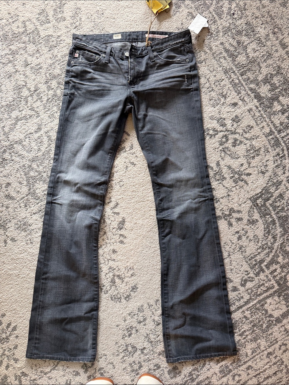 AG Adriano Goldschmied Women's Dark Gray Flare Jeans
